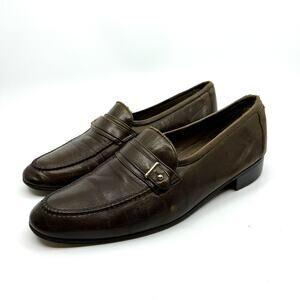 Vintage Bally Brown Leather Loafers Women's 6.5 US